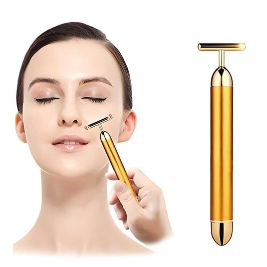 ⭐ 24K Gold Energy Beauty Bar Electric Facial Massage Roller for Instant Glow &amp; Lift  Experience a luxury skincare treatment at home with the 24K Gold Energy Beauty Bar. Designed to mimic professional spa techniques